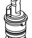 Delta Faucet RP64760 Talbott Stem Unit Assembly, Seat and Spring, Bonnet Nut and Washer, Chrome
