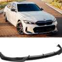 Front Lip Compatible with 2023-2025 BMW G20 LCI 3-Series 330i 330e M340i (M-Sport Only), Performance Bumper Air Dam Lower Chin Splitter Protection Body Kit (Glossy Black)