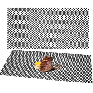 Gisafai 2 Pcs 24" X 12" X 9 Gauge Steel Expanded Metal Sheet, Black