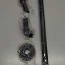 Zeerobee Curtain Rods for Windows 16 to 28, 1 Inch Industrial Wrap Around Black Curtain Rod, Indoor/Outdoor Room Divider Adjustable Drapery Pole, 16"-28"