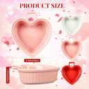 12 Pcs Heart Shaped Ramekin Creme Brulee Ramekins Oven Safe 3.5 Inch Heart Shaped Dishe Small Baking Ceramic Bowls for Souffle Snacks Quiche Appetizers Sauces, 3 Colors