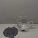 Glass Mixing Bowl Accessory 5 Quart - Compatible with KitchenAid 4.5 and 5 Quart Tilt-Head Stand Mixers (With Lid)