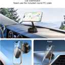 Phone Holder for Car Suction Cup Phone Mount Mag-safe 360 Rotatable Lock[89+LBS Strongest Suction 2800gf Magnetic]Foldable Vacuum Magnetic Phone Stand for iPhone 17 Pro Max/Air/16/Gym/Bathroom Mirror