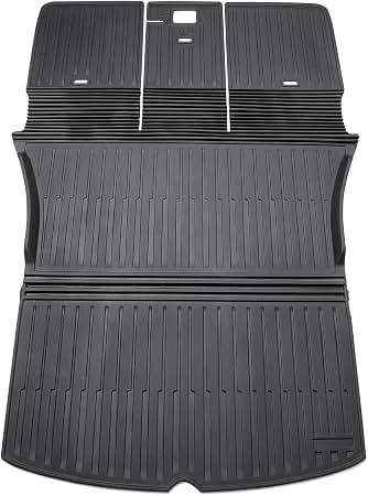 Cargo Liner Fits for Tesla Model Y 2020-2024 2025 5-Seat (Not for 7 Seat) All Weather Back Seat Cover Trunk Cargo Mat for Model Y Accessories (with Backrest Mat)