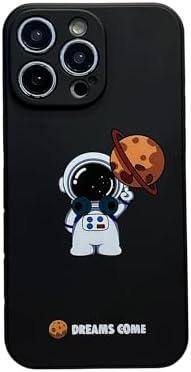 Yonds Queen for iPhone 13 Pro Max Cute Case, Cool Cartoon Astronaut Space Planet Moon Design Stylish Bumper Cover Soft TPU Protective Anti-Slip Shockproof Case(iPhone 13 Pro Max, Planet)