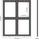 5-Pack 4-Card Magnetic Card Holders - 35PT Black Border One Touch Card Case, Wall-Mountable Design, Fits Baseball, Game, Sports Cards, Secure & Clear Protection for Trading Card Collection