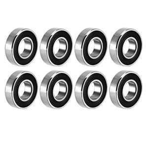 uxcell Deep Groove Ball Bearing 10mm x 22mm x 6mm Double Sealed Carbon Steel Bearings 8pcs