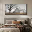 Large Framed Farmhouse Wall Art for Living Room, 60x30 In