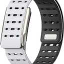 Magnetic Sport Band Compatible with Whoop 5.0 Bands for Men Women, Soft Silicone Breathable Adjustable Waterproof Replacement Wristbands for Whoop 5.0 Band One, Peak and Life [Not for Gen 4] (Light gray/Black)