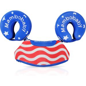 Mambobaby Toddler Swim Vest for 3-8 Years, 33-66 lbs, Arm Floaties for Kids, 3-in-1 Swim Training Modes & No Inflation - Adjustable Float Jacket with Lockable Buckle, Easy to Wear for Pool and Beach