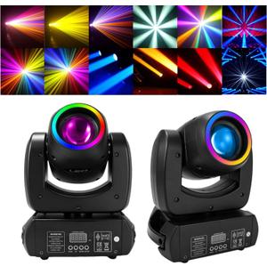 150W LED Moving Head DJ Lights, GOBO DMX Stage Lighting 2 Packs