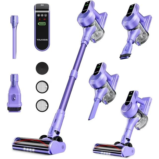 Cordless Vacuum Cleaner, 40Kpa 45Mins Vacuum Cleaners for Home, 8-in-1 Lightweight Stick Vacuum with Powerful Suction, Anti-tangle Wireless Vacuum for Carpet, Tile, Pet Hair, Hardwood Floors, Purple