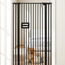 HIDOG 55'' Extra Tall Cat Gate, 30.1"-34.1" Wide Auto Close Tall Pet Gate for Doorways, Pressure Mounted High Dog Door Gate No Drilling Cat Fence Safety Baby Gate for Stairs, Doorways, Black