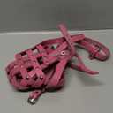 CollarDirect Dog Muzzle German Shepherd Dalmatian Doberman Setter Leather Basket Medium Large Breeds (Pink, Medium)