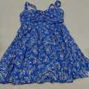 B2prity One Piece Swimdress Swimsuit for Women Tummy Control Wrap Swim Dress Modest Ruched Skirt Bathing Suit, Size L