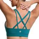 RUNNING GIRL Sports Bras for Women,Y-Back Medium Support Workout Sports Bra Padded Racerback Supportive Bras Push up (S)