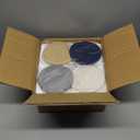 11oz Ceramic Diner Coffee Mug set Stoneware Coffee Cups Set for Restaurant, Diner, Farmhouse, Coffee Shop, Home set of 4 with Coffee spoons and Woven Coasters (Cream)