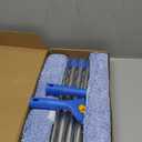 10Ft High Reach Window Cleaning Kit Cleaner Tool, 14" Window Squeegee and 15" Scrubber with Long Handle, Windows Washing Equipment with Extension Pole for Home Outdoor Use