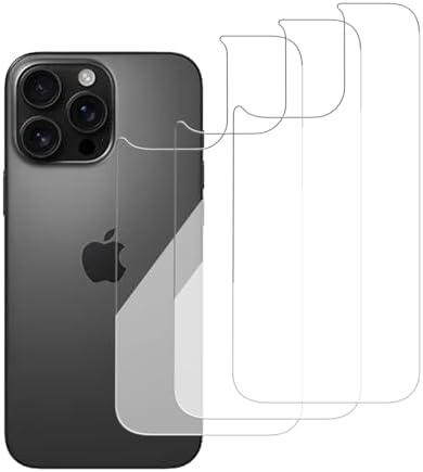 iCsapr 3 Pack Glass Back Screen Protector Compatible for iPhone 16 pro max 6.9-Inch [9H Hardness]-HD Back Tempered Glass, Scratch Resistant,Easy Install，rear glass protector