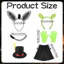 Skicuff 3 Sets Halloween Trio Costume Cosplay Accessories Green Ogre Ear Headband and Glove Donkey Headband and Tail Puss Cat Boots Hat with Cloak Family Halloween Costumes for 3 Dress up Accessories