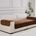 Couch Covers Washable Sofa Armrest Covers 2 Pieces, Anti-Slip Chair Cover for Dogs Washable, Furniture Protector and Pet Blanket for Chair. (Chocolate, 22x26 inch 2pcs)