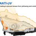 Headlight Assembly Compatible With 2013-2015 13-15 Nissan Altima 2013 2014 2015 13 14 15 Nissan Altima S/SL/SV-Only fit 4 - Door Chrome Housing Amber Reflector