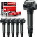 MAS Set of 6 Ignition Coil Pack & 6Pcs Motorcraft Spark Plug SP411 Compatible with 2007-2015 Fusion Lincoln Mazda CX-9 Mercury Edge MKS MKT MKX MKZ 3.5L 3.7L Replacement for UF553 UF595 5C1652
