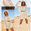 Flowy Shorts for Women Lace Cute Summer Skirts Ruffled Skorts Country Concert Boho Western Cowgirl Beach Vacation Outfit (XL)