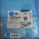 MED PRIDE Disposable Chux Pads 23in X 36in, Super Absorbent Bed Pads for Incontinence, Underpads for Adults, Kids, Pets (50 Count (Pack of 1) Blue/White)