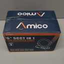 Amico 6 Pack 5 Inch 5CCT Ultra-Thin LED Canless Recessed Ceiling Light with Junction Box, 2700K/3000K/3500K/4000K/5000K Selectable, 11W=75W, 900LM High Brightness, Dimmable Wafer Downlight-ETL&FCC