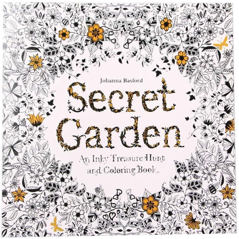 24 Pages Garden English Edition Coloring Book for Adult Relieve Stress, Colouring English Edition Painting Books (Garden)