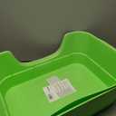 Extra Large Cat Litter Box for Big Cats - High Sides & Low Enter Design, 23.43x16.73x8.46 Inches Spacious Anti-Spill Pet Toilet（Green）