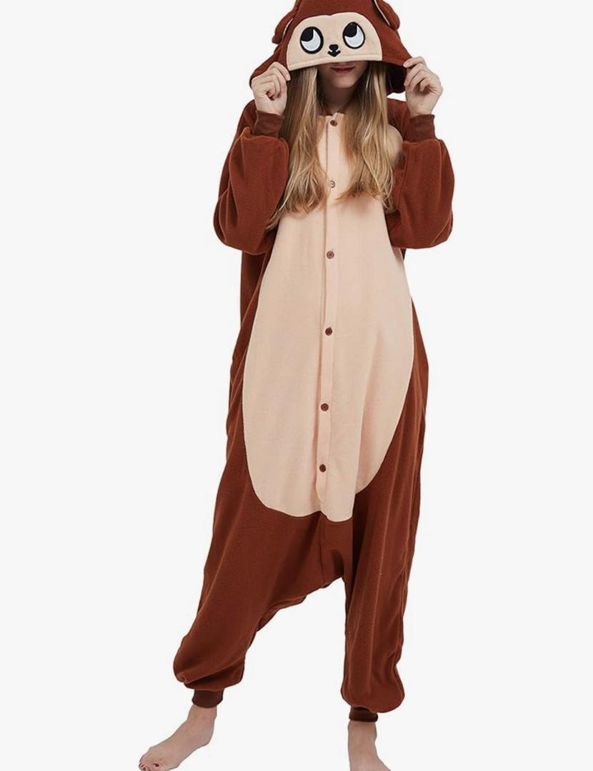 SimZoo Adult Animal Onesie Pajamas, Men and Women's Animal Cosplay Costume Sleepwear, One-Piece Unisex Homewear XXL