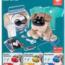 Interactive Dog Vet Set, Play Veterinarian Set for Kids, Birthday Gift for Boys Girl, Pretend Play Toy Doctor Vet Kit for Toddlers 3-5