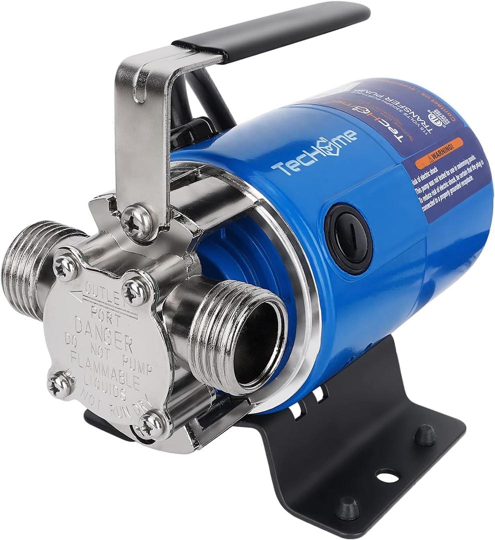 TecHome Water Pump Water Transfer Pump, 115V 1/10HP 330GPH Water Hose Pump, with Suction Hose Kit.