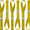 AUGO Heavy Duty Soft Loops Pack of 6-1.5 x 17 Tie Down Anchor Straps for Use w/Ratchet Strap Hooks  3000Lb Load Capacity & 10,000Lb Break Strength  Great for Motorcycle, Bike, Roof Rack, Etc.