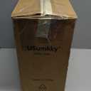 24 inch Vintage Ceramic Table Lamp with 5FT Cord - Single Farmhouse Rustic Bedside Lamp with Natural Textured Finish, Nightstand Lamps for Living Room, Bedroom, End Table Beige