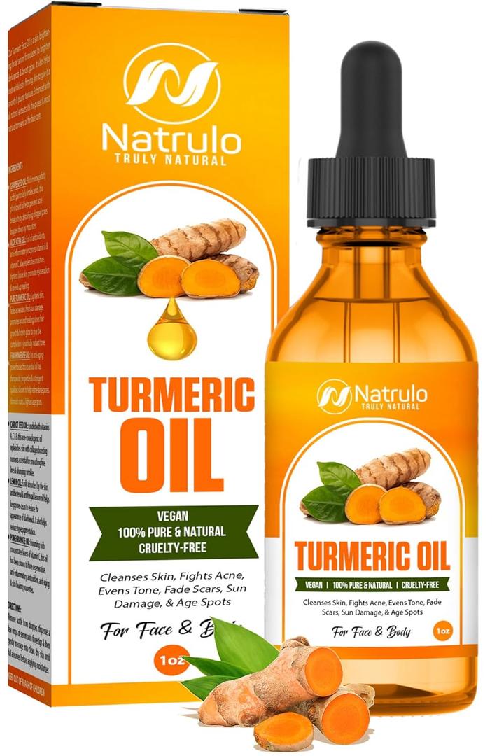 Turmeric Oil  Dark Spot Facial Serum for Face & Body  Natural Skin Brightening Serum & Hyperpigmentation Treatment  Turmeric Glow Serum Cleanses, Fights Acne, Evens Tone, Scars  for All Skin Types