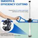 Drywall Cutting Tool, Foldable Drywall Cutter, 1.5 to 60cm Dual-Scale (cm & in) Gypsum Board Cutter with 6pcs trapezoidal blades, Fit 1/4" 3/8" 1/2" 5/8" Plasterboard