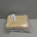 HUUSMOT 6-Pack Small Pastel Plastic Storage Baskets, Collapsible Crates for Organizing, Space-Saving Mini Bins for Classroom, Kitchen, Office, Bedroom (5.9" x 3.8" x 2.2") (Yellow, Orange, Purple, Cherry Pink, Light Blue, Green)