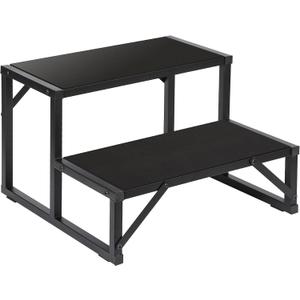 Hot Tub Step 500LBS Capacity Spa Side Step 2-Step Stairs Edge Spa Step 24” Outdoor RV Step Ladder Support Step Stool Pool Ladder Heavy Duty Steel Pedal