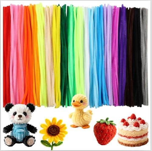 200 PCS Pipecleaners, Supplies for Arts and Decorations Pipe Cleaners for Crafts, DIY Materials Pipe Cleaner Craft Family Decorations