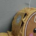 Gueevin Christmas Gingerbread Piata Christmas Party Decorations Pink Cute Gingerbread Man Piata Pull String with Stick Blindfold for Winter Xmas Holiday Party Game Festival Gift Favor Supplies