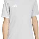 adidas Boys Entrada 26 Jersey (XX-Small, Team Light Grey/White)