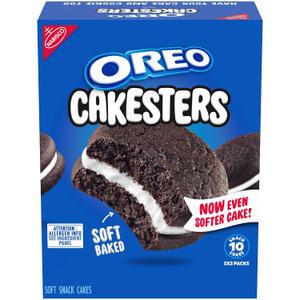 OREO Cakesters Soft Snack Cakes, 5-2.02 oz Snack Packs (EXP 06/15/26)