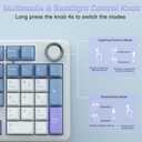 AULA F99 Pro Wireless Mechanical Keyboard with Knob,Creamy Sound,Tri-Mode BT5.0/USB-C/2.4GHz Hot Swappable Keyboard,Gasket Structure,RGB Backlit Computer Gaming Keyboards (With Knob-White&Blue&Purple)