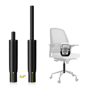 9 Inches to 15 Inches Short Office Chair Cylinder Replacement, 5.5" Stroke, Heavy Duty 1000 lbs, Lower the Seat Height by 2", Fits for Office Chair High Base Short Person, Class4 (Sinking 2.4")