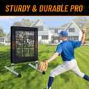 Pitching Net, 9 Hole Baseball & Softball Pitching Net with Strike Zone, Adjustable Pitching Target with 9 Pocket Design, Portable Pitching Practice Equipment, 20" X 29"