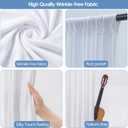 10x10ft Wrinkle Free White Backdrop Curtain for Parties Soft Fabric Drapes Wedding White Curtain Backdrop for Birthday Party Decorations Background for Photography 5x10ft, 2 Panels