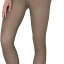 2 x EXQUISLIFE Fleece Lined Tights Sheer Women - Fake Translucent Warm Pantyhose Leggings Sheer Thick Tights, for Winter (Black)